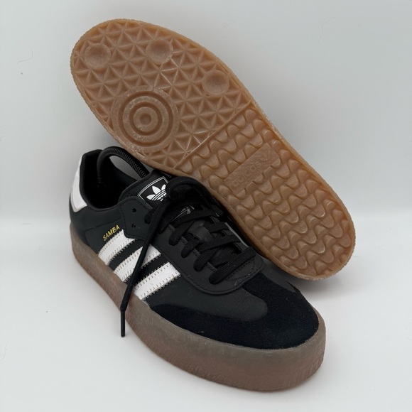 adidas Shoes - Women’s Adidas Originals Sambae Black White Gum Platform Sneakers Shoes Size 10